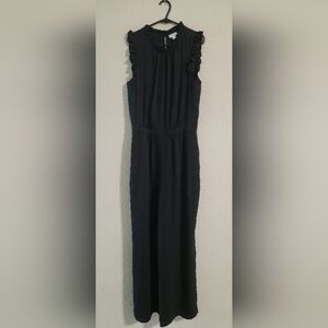 J. Crew Women’s Ruffleneck Sleeveless Jumpsuit in Black size 4